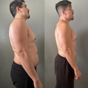 Sam proved that even in hard times, progress is possible, down 40 lbs.